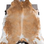 Tricolor Brindle Mix Cowhide Rug Size 8'3 L x 7'7 W 8296