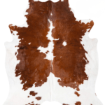 Tricolor Cowhide Rug Size 7'3 L x 6'3 W 9362