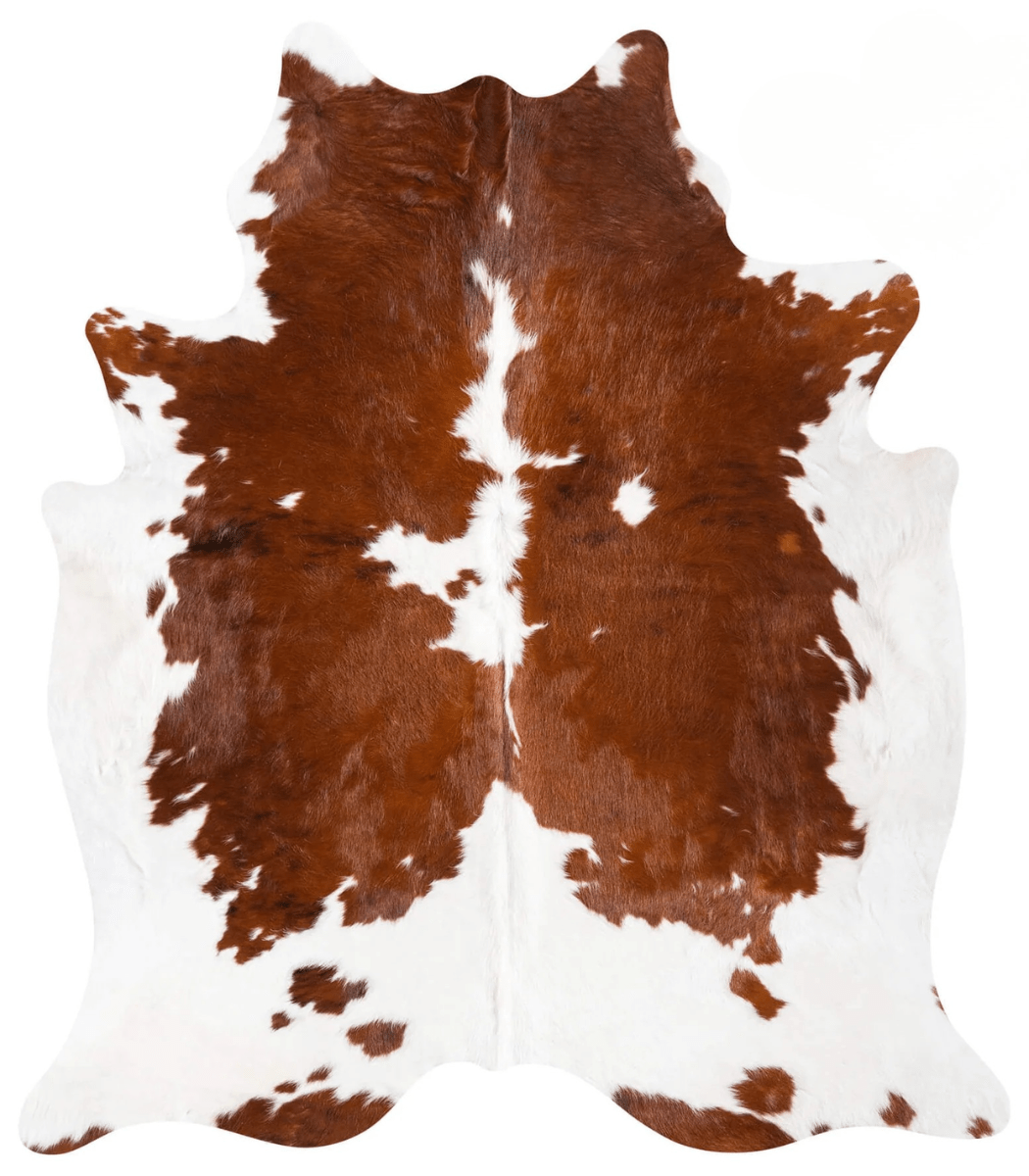 1 Tricolor Cowhide Rug Size 7'3 L x 6'3 W 9362 - Image 1