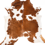 Tricolor Cowhide Rug Size 7'3 L x 6'11 W 9338