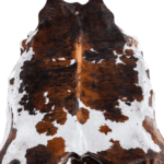 Tricolor Cowhide Rug Size 7'6 L x 6'6 W 8177