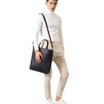 The Poet Black Leather Tote Bag