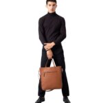 The Poet Brown Leather Tote Bag