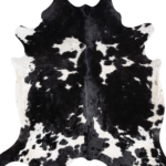 Black and White Cowhide Rug Size 7'3 L x 6'11 W 9283