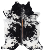 Black and White Cowhide Rug Size 7'8 L x 6'9 W 9358