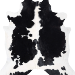 Black and White Cowhide Rug Size 7'8 L x 7'1 W 9313