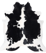 Black and White Cowhide Rug Size 7'8 L x 7'1 W 9313