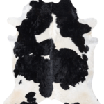 Black and White Cowhide Rug Size 7'9 L x 6'7 W 9319