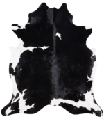 Black and White Cowhide Rug Size 7'9 L x 6'9 W 9259