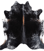 Black and White Cowhide Rug Size 7'10 L x 7'6 W 9395