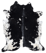 Black and White Cowhide Rug Size 7'11 L x 6'9 W 9318