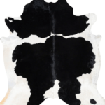 Black and White Cowhide Rug Size 7'11 L x 7'4 W 9317