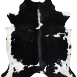 Black and White Cowhide Rug Size 8'1 L x 6'11 W 9311