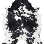 Black and White Cowhide Rug Size 8'3 L x 7'1 W 9376
