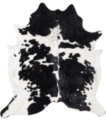 Black and White Cowhide Rug Size 8'3 L x 7'7 W 9335