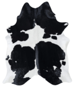 Brazilian Black and White Cowhide Rug Size 7'5 L x 5'10 W 7711