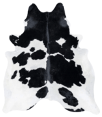 Brazilian Black and White Cowhide Rug Size 7'5 L x 6'5 W 7650