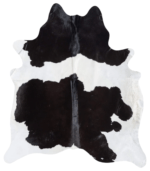 Brazilian Black and White Cowhide Rug Size 7'5 L x 6'7 W 8901