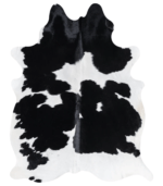 Brazilian Black and White Cowhide Rug Size 7'6 L x 6'0 W 8883