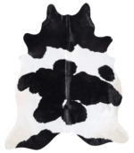 Brazilian Black and White Cowhide Rug Size 7'6 L x 6'10 W 8917 (1)