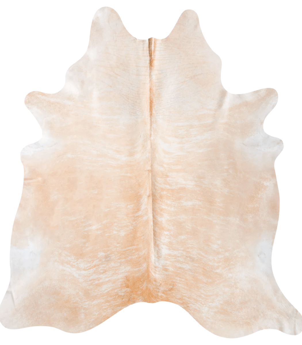 1 Brazilian Palomino and White Cowhide Rug Size 7'10 L x 7'0 W 8565 - Image 1