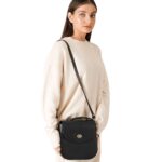 The Sandra Black Leather Saddle Bag