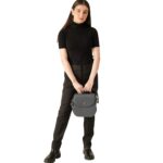 The Sandra Grey Leather Saddle Bag