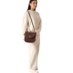 The Sandra Vintage Distressed Brown Leather Saddle Bag