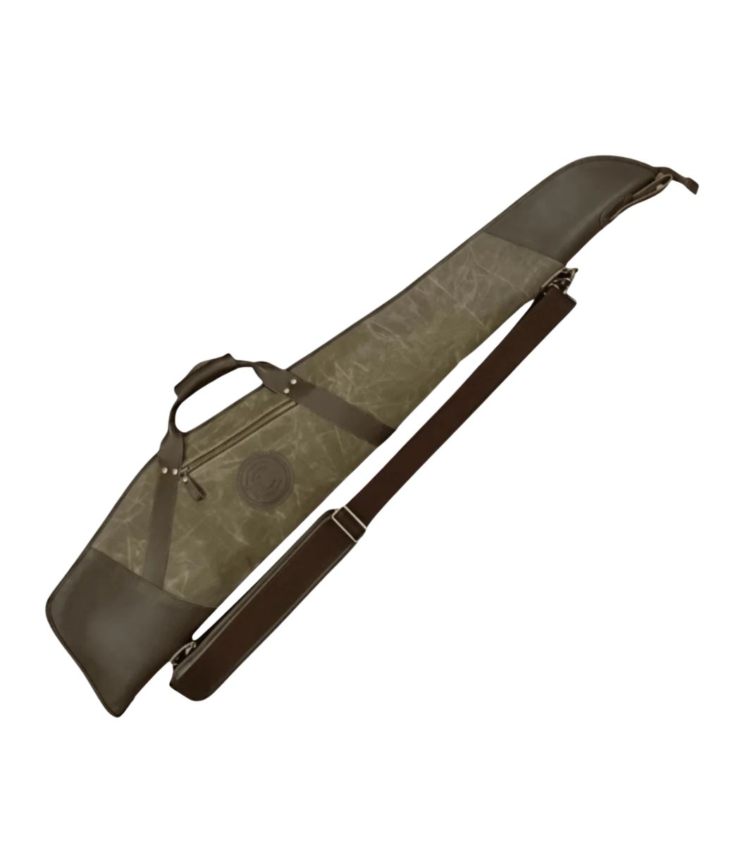 1 Green Waxed Canvas Rifle Scoped Case - Image 1