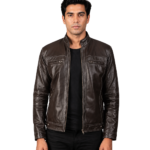 Youngster Brown Leather Biker Jacket