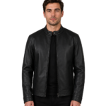 Zen Matte Black Leather Biker Jacket