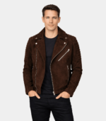 Armand Mocha Suede Biker Jacket