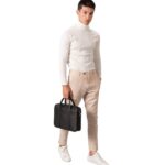The Captain Black Leather Briefcase