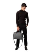 The Captain Grey Leather Briefcase