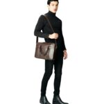 The Captain Vintage Brown Leather Briefcase