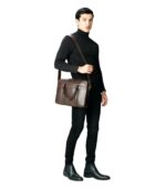 The Captain Vintage Brown Leather Briefcase