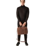 The Captain Vintage Tan Brown Leather Briefcase