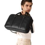 The Preston Black Leather Briefcase