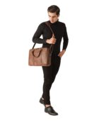 The Preston Vintage Tan Leather Briefcase