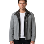 Henrik Grey Suede Cafe Racer