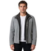 Henrik Grey Suede Cafe Racer