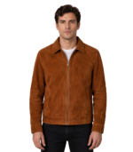 Inferno Brown Suede Leather Jacket
