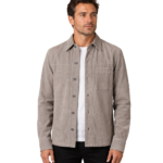 Scout Grey Suede Leather Shirt