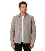 Scout Grey Suede Leather Shirt