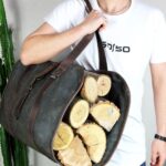 Waxed Canvas Wood Carrier