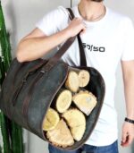 Waxed Canvas Wood Carrier - Orvar
