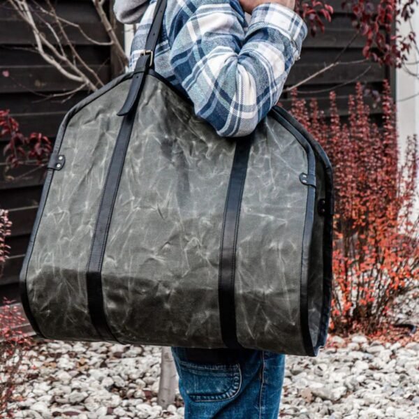 Grey Wood Carrier with Black Straps - Njal