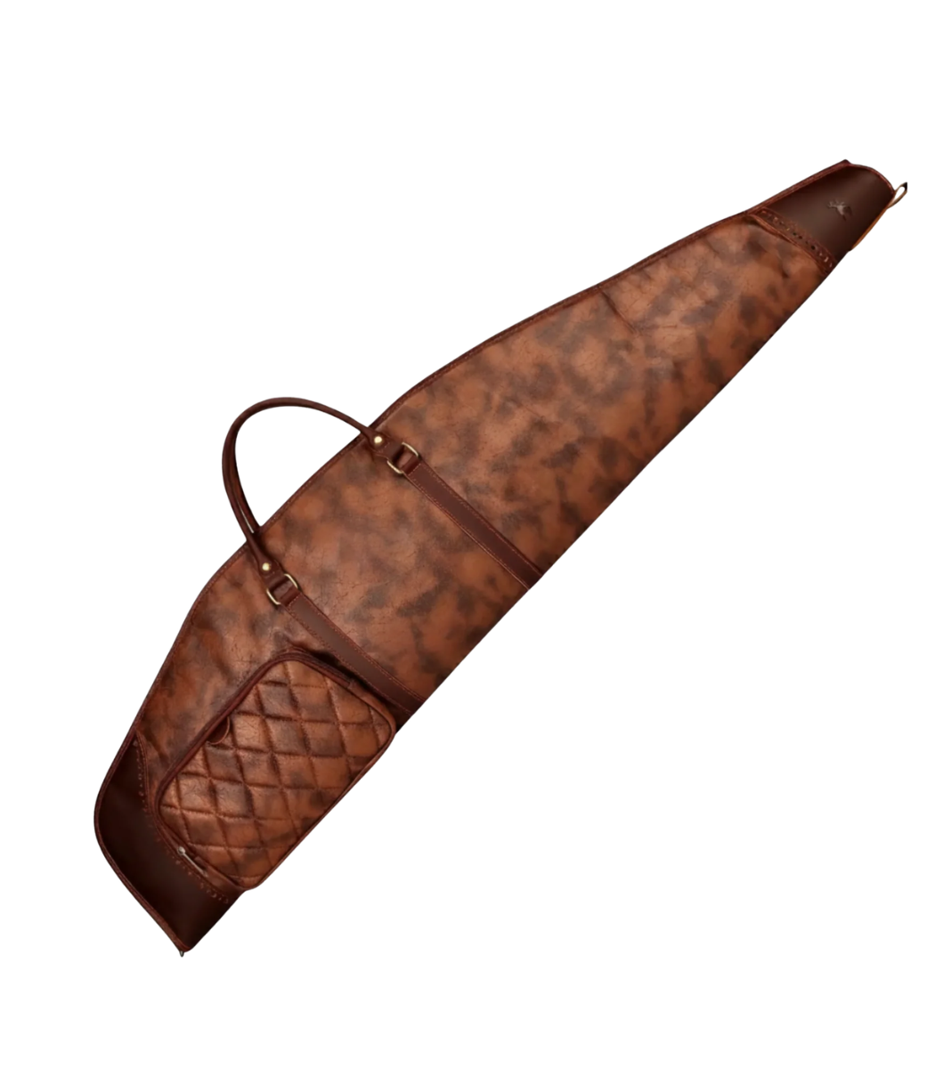 1 Leather Rifle Case with Ammo Holder & Shoulder Strap - Image 1