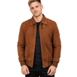 Tomchi Tan Suede Leather Jacket