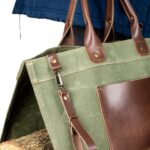 Leather and Waxed Canvas Firewood Carrier